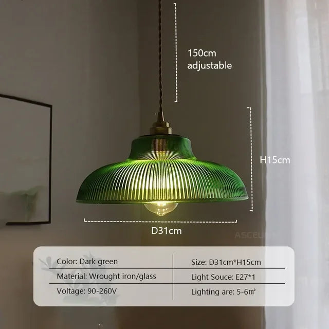 GlacialGlow - Glass Pendant Light