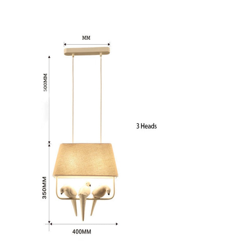 Leinenkunst-Vogel-Kronleuchter