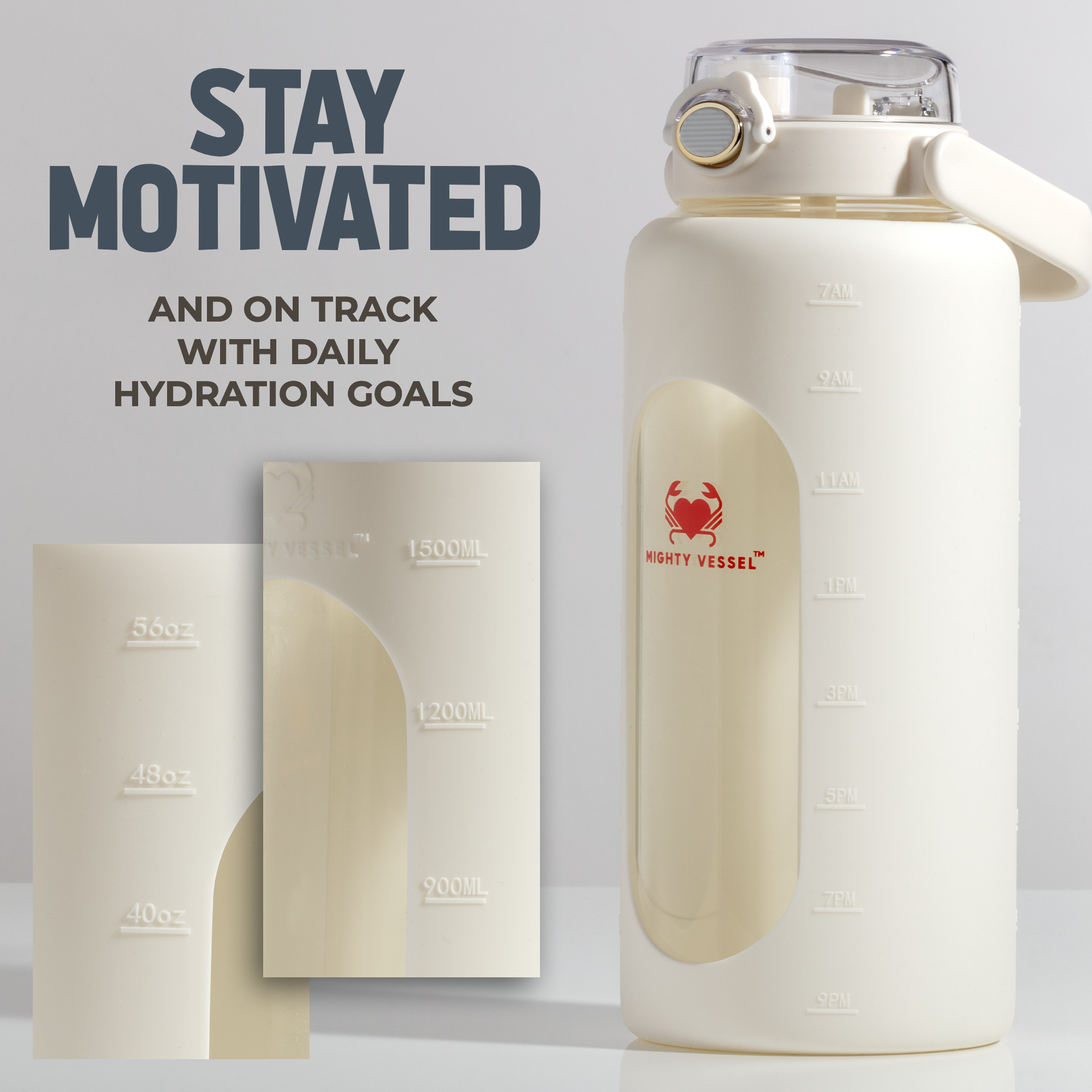 SHATTER-RESISTANT GLASS WATER BOTTLE | 64 OZ