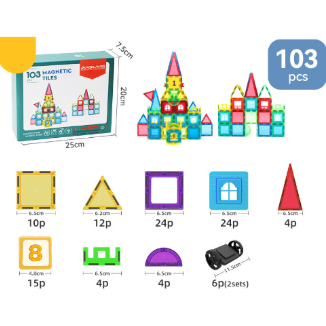 Magnet Toys™ - Develop creativity - Magnetic tiles