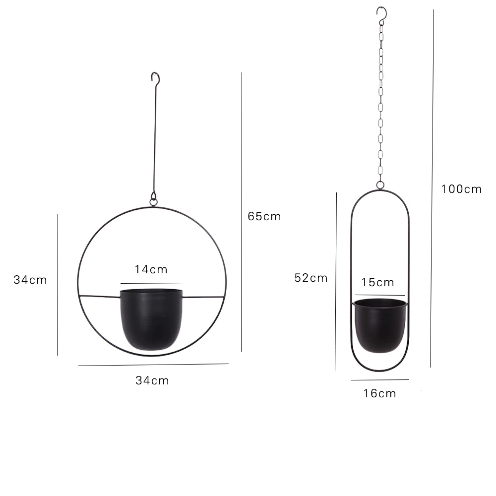 Schlanke, luxuriöse, moderne Hängetöpfe