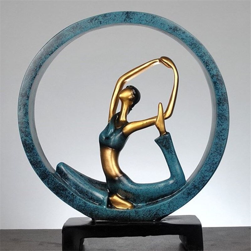 Modern Abstract Art Resin Yoga Sculptures and Statues