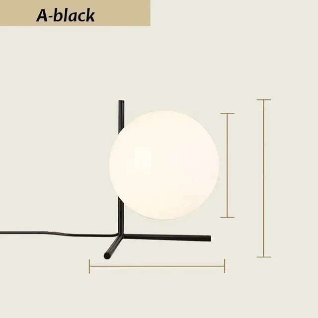 ClearEleganz - Modern minimalist round glass table lamp