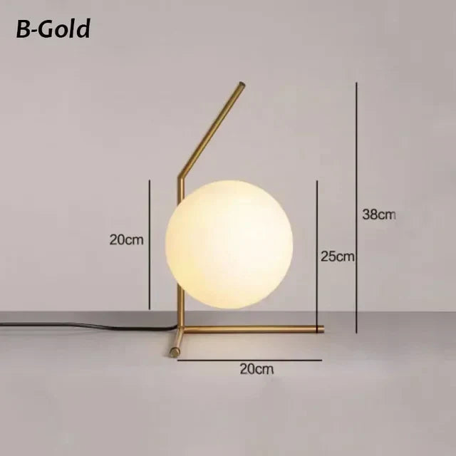 ClearEleganz - Modern minimalist round glass table lamp
