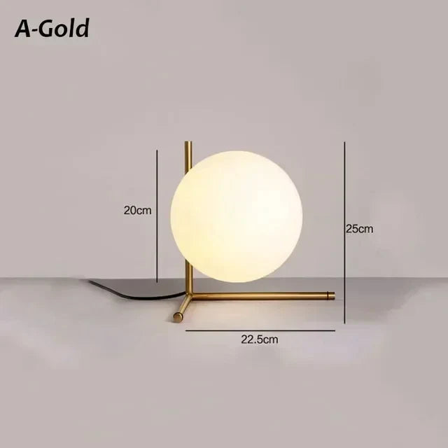ClearEleganz - Modern minimalist round glass table lamp