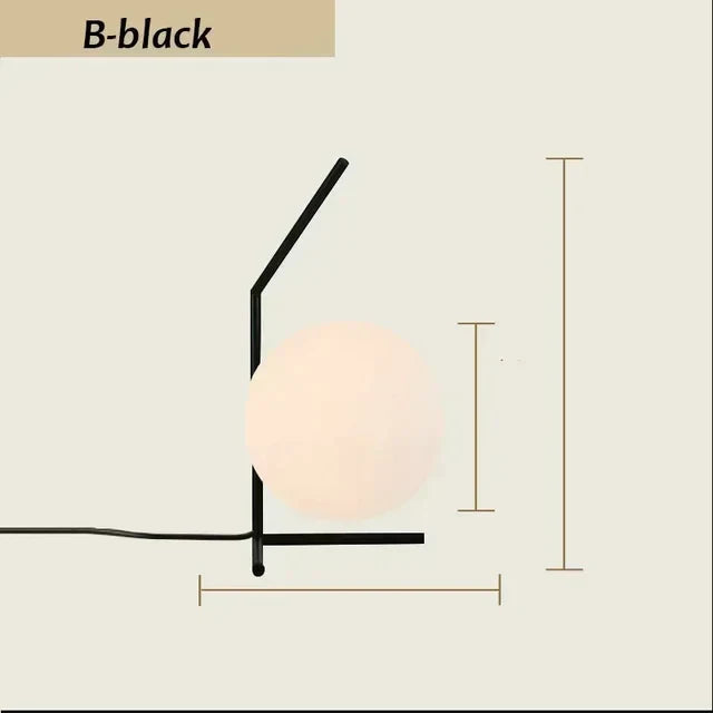 ClearEleganz - Modern minimalist round glass table lamp