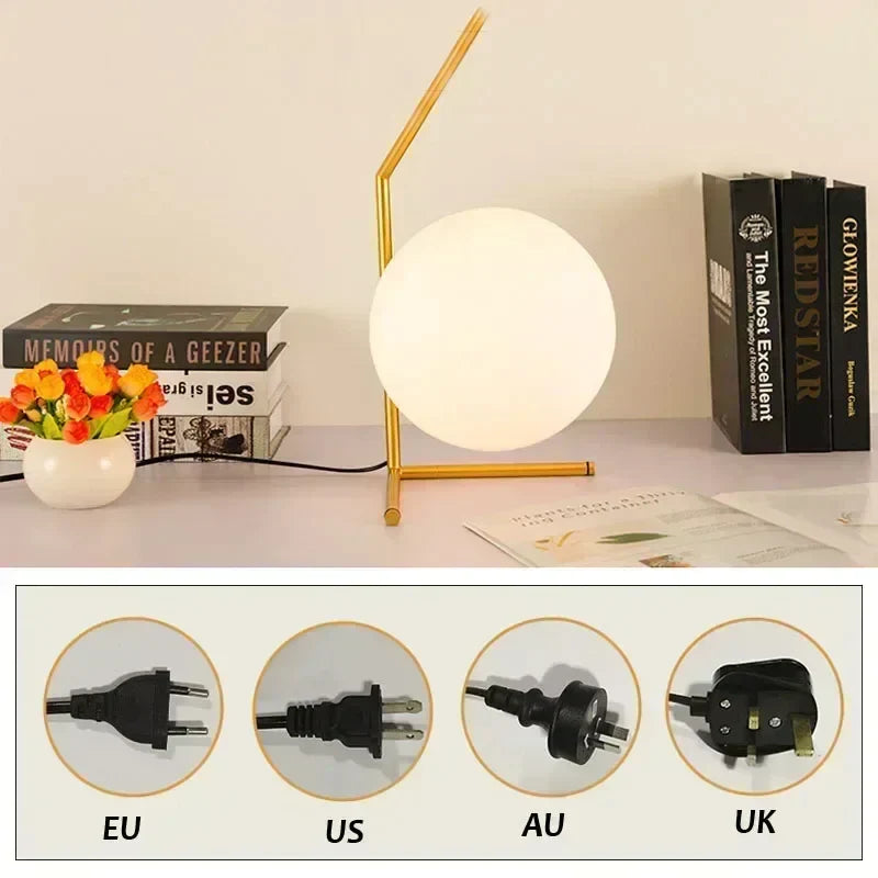 ClearEleganz - Modern minimalist round glass table lamp