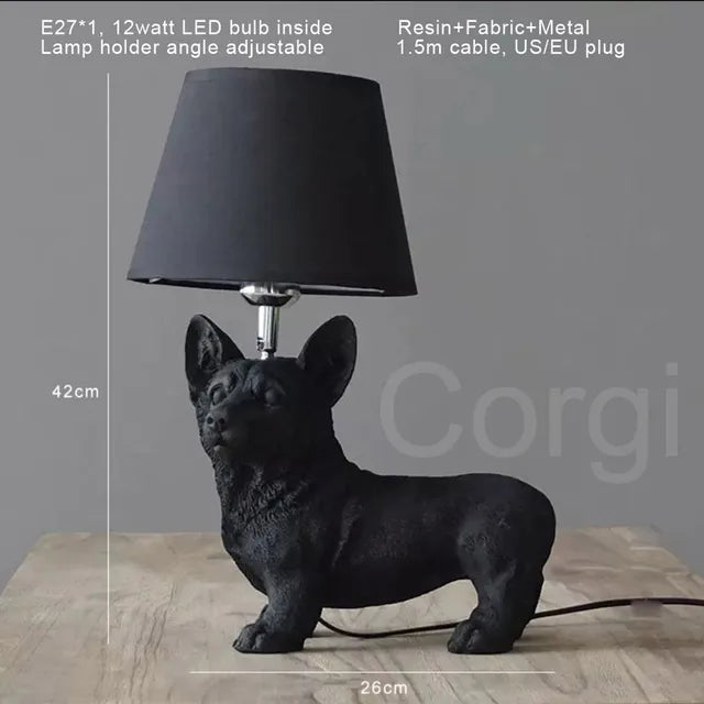 ArtPuppy tafellamp in decostijl - Charmant ijzeren hondenontwerp voor elegante verlichting