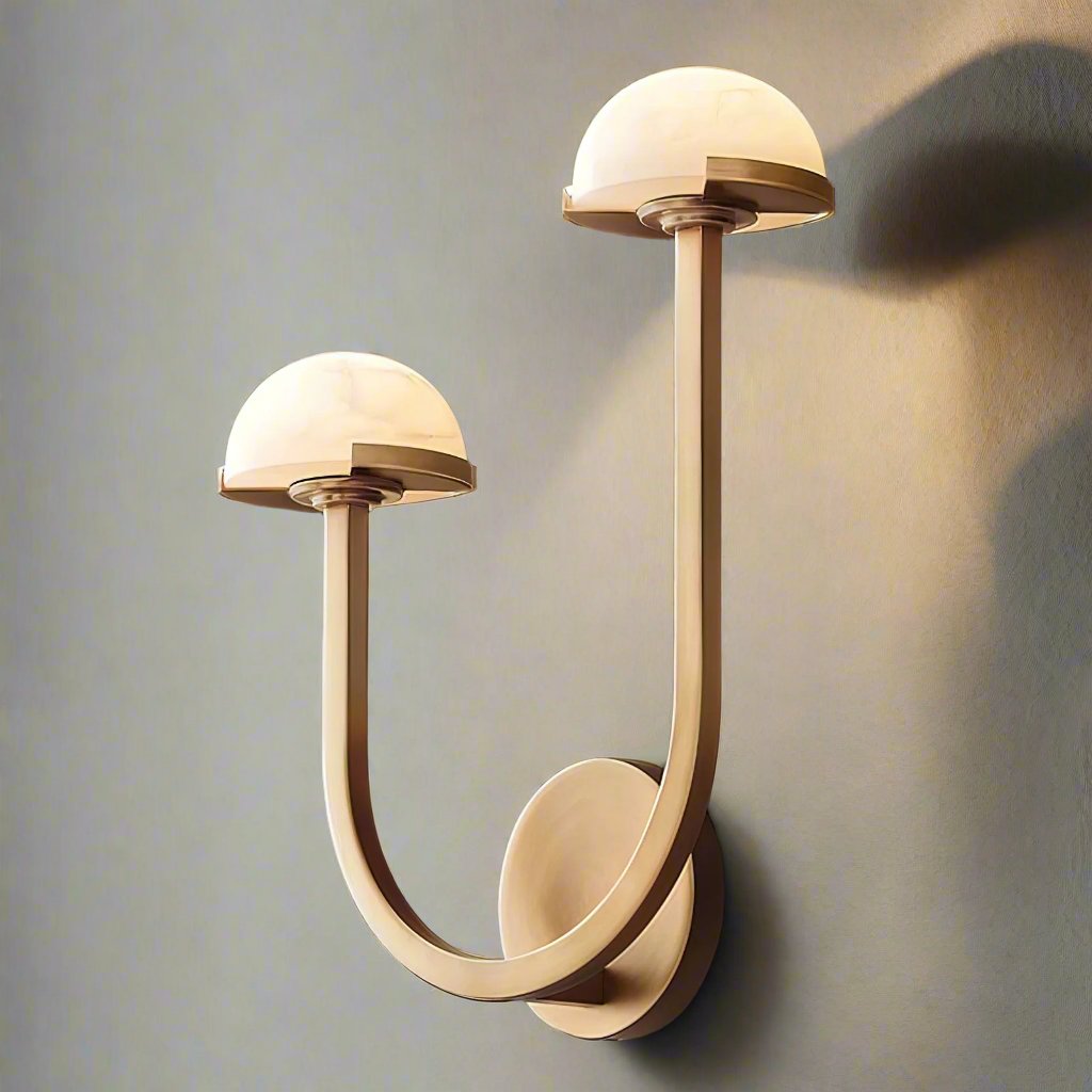 MushroomGlow – Wandleuchte mit natürlicher Alabaster-Beleuchtung