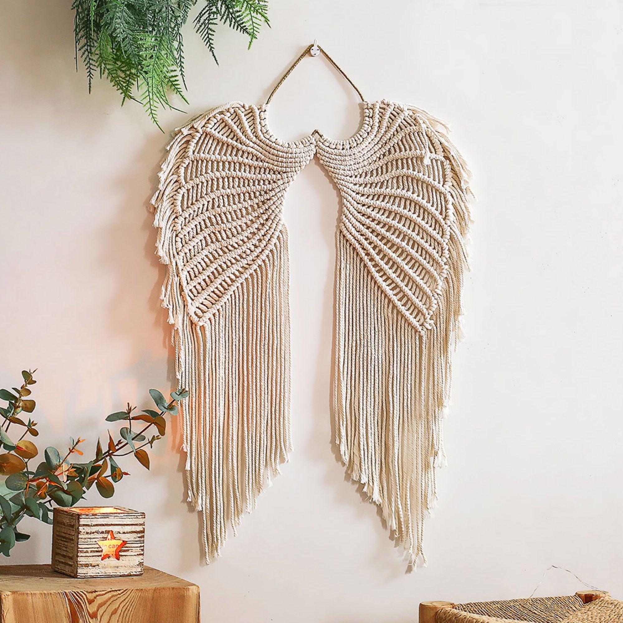 Angel Wings Makrame Hengende veggdekor