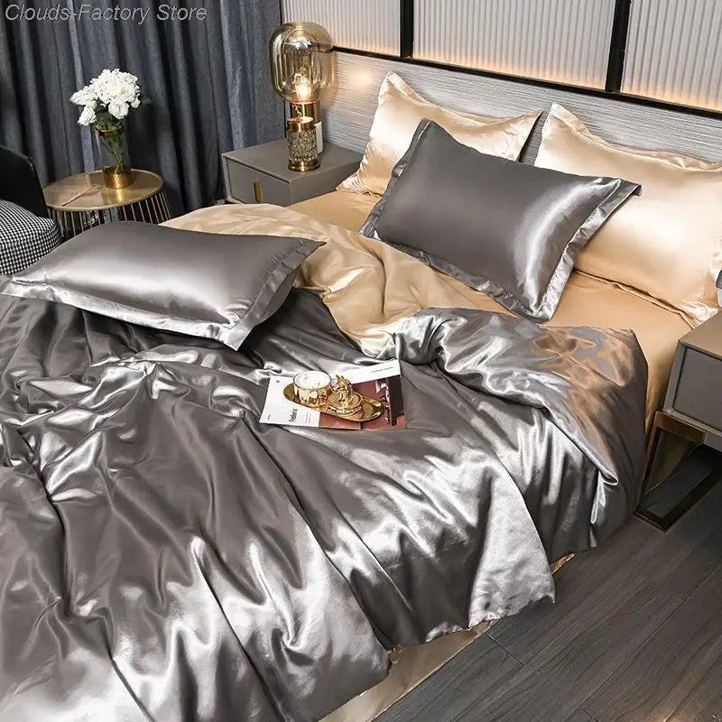 Housse de couette en satin de luxe