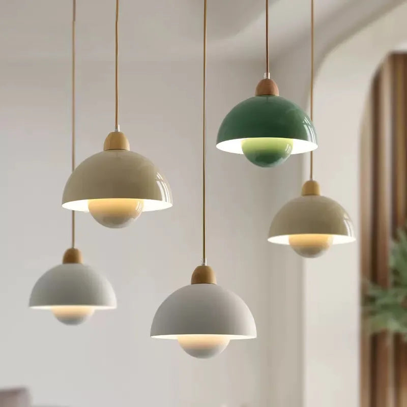 CreamyBreeze - Wooden Hanging Lamp