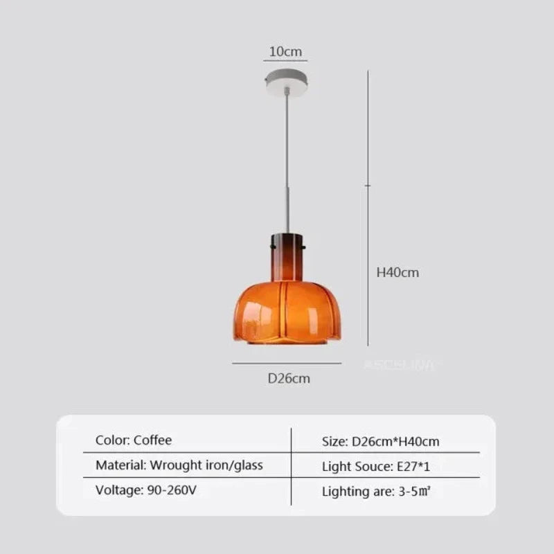 MedievalSimplicity - Lampe à suspension en verre