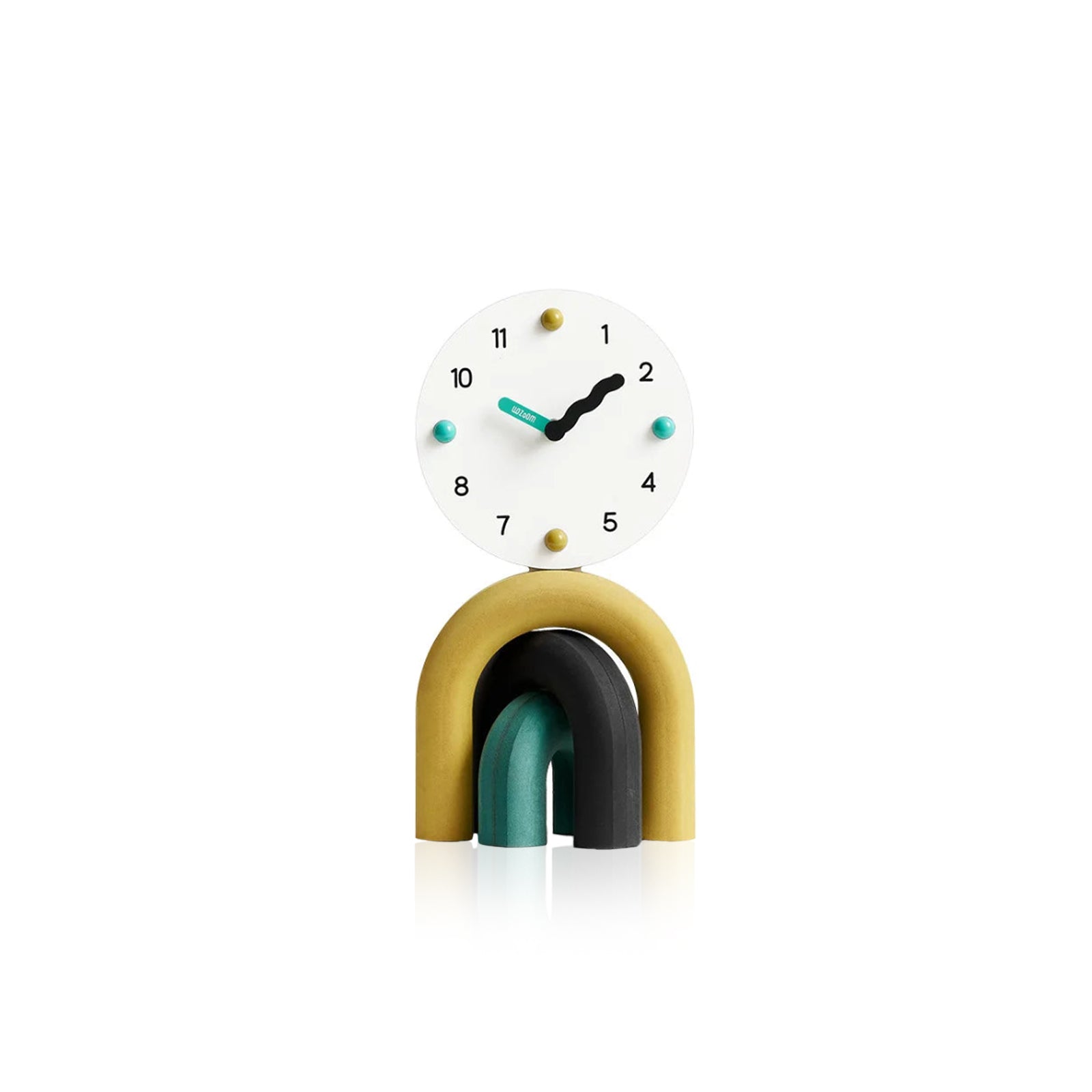 Orologio da tavolo con design ad arco in arte nordica