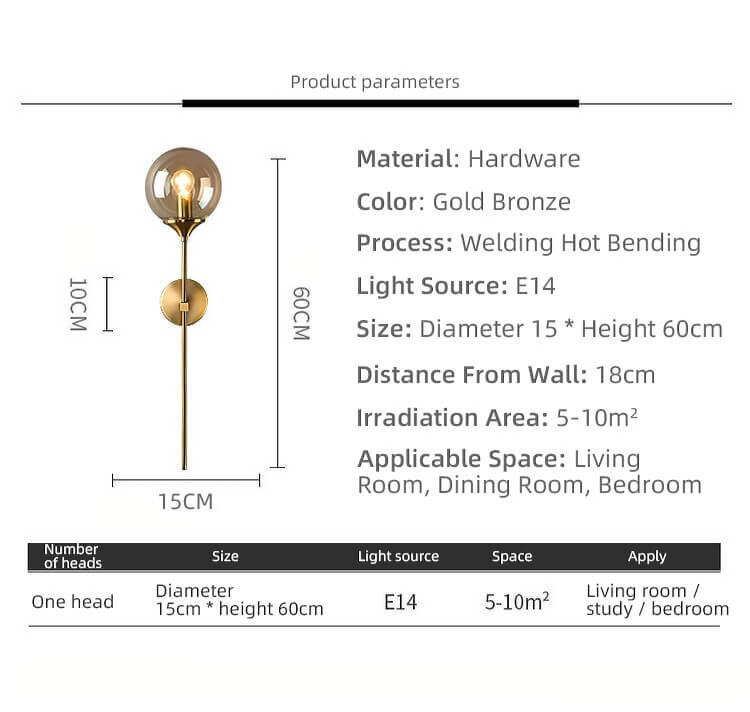 Nordic Star Ball Wall Light