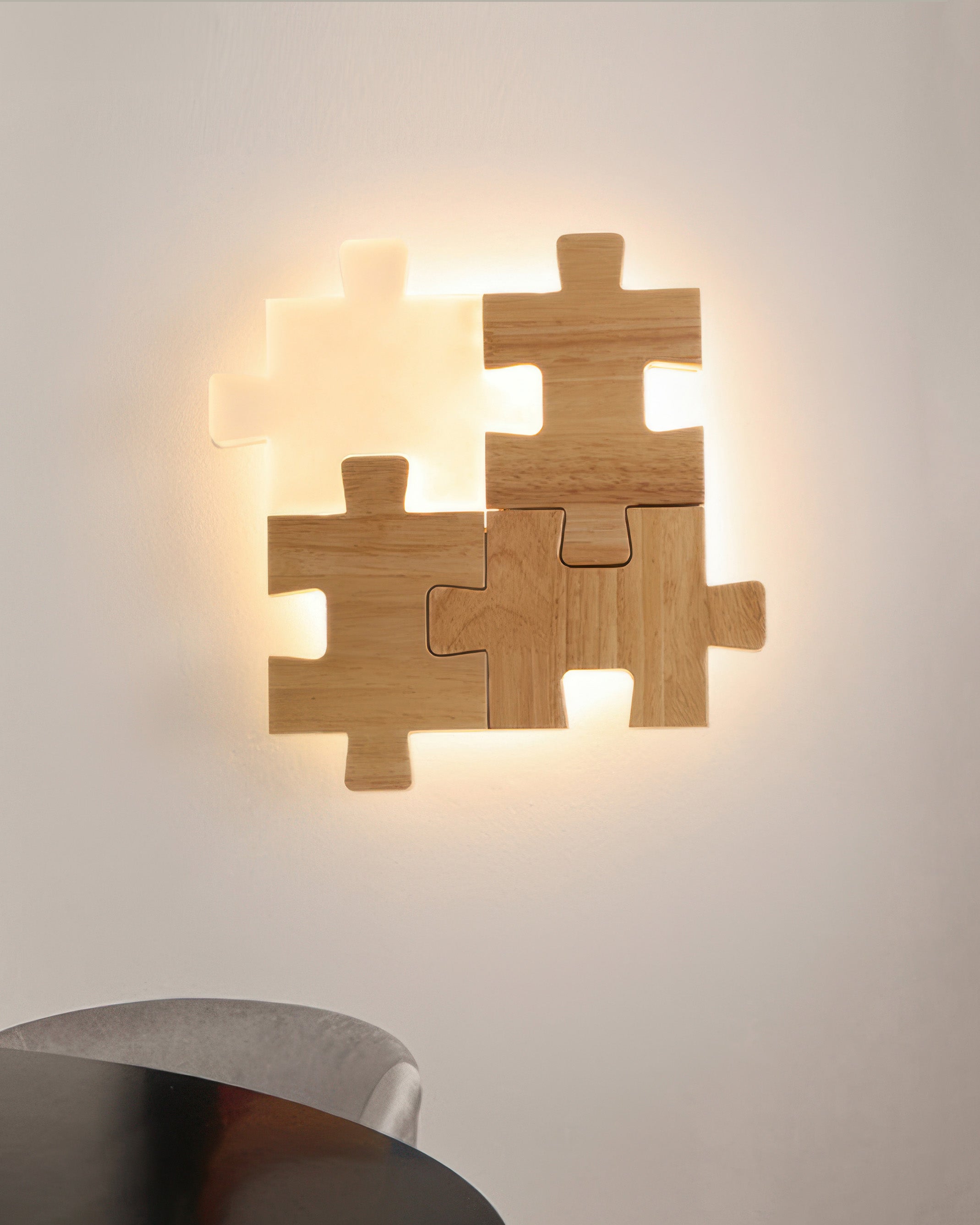 Nordic Wood Puzzles Light LED Wall Sconce Lamp