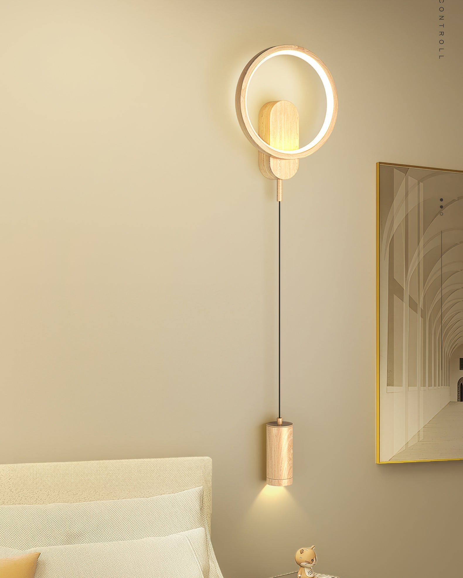 Nordic Wood Grain Elegant Wall Lamp