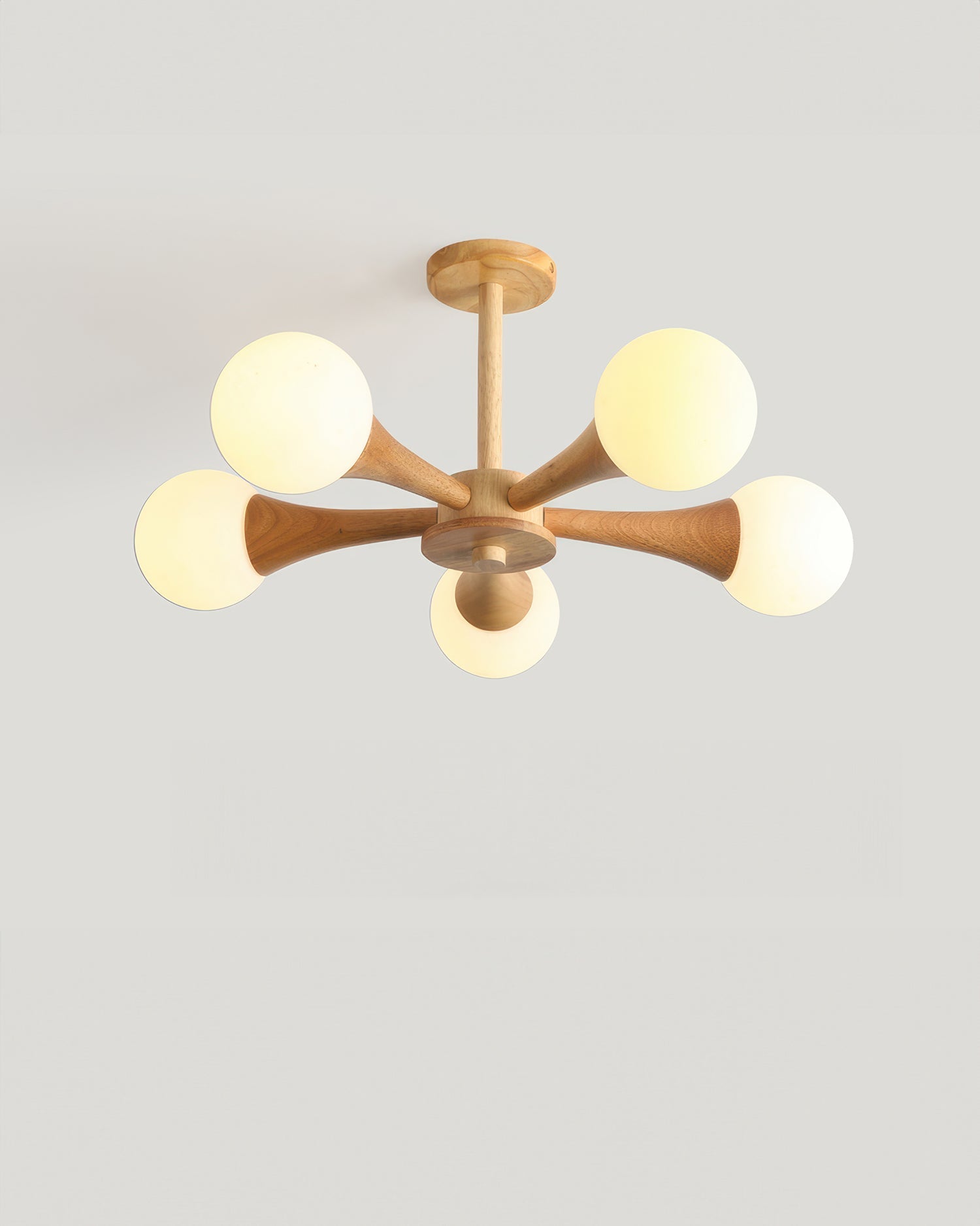 Scandinavian Walnut Simplicity Hanging Light