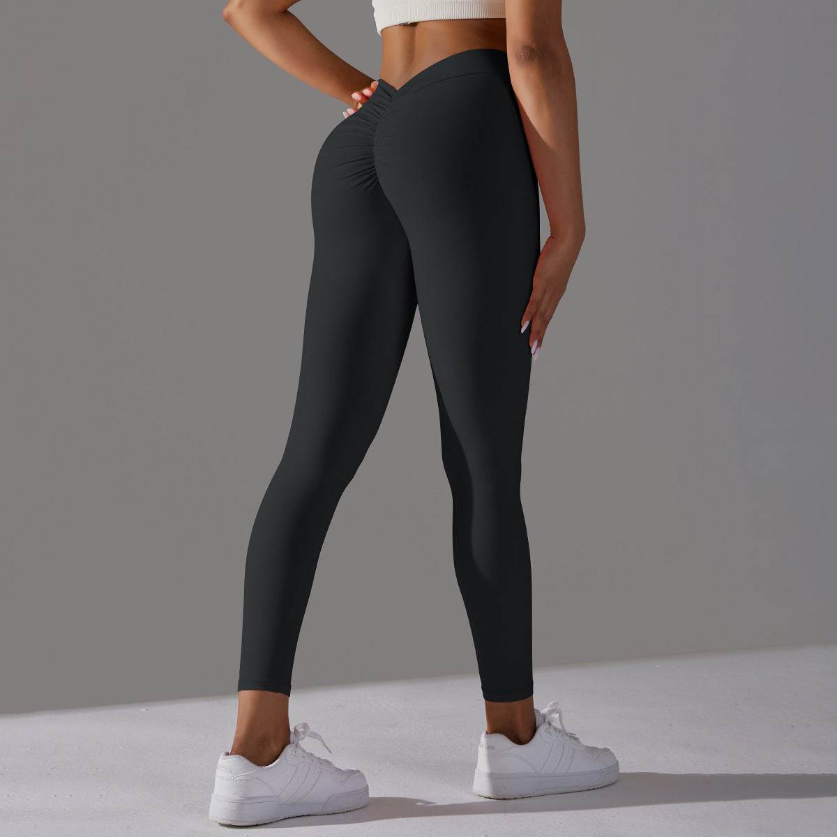 Legging met hoge taille en V-rug