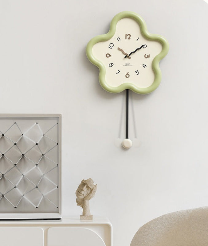 Reloj de pared de péndulo silencioso ecológico: reloj decorativo grande para sala de estar, dormitorio, oficina