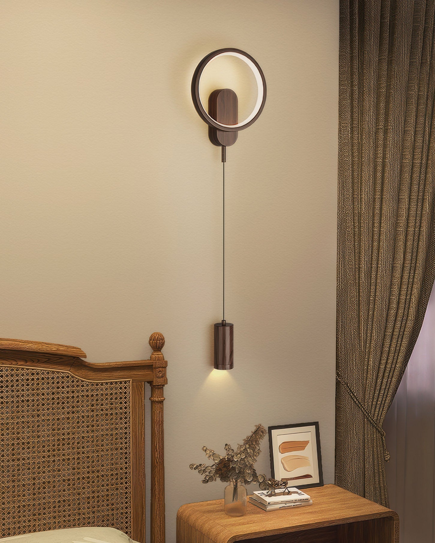 Nordic Wood Grain Elegant Wall Lamp