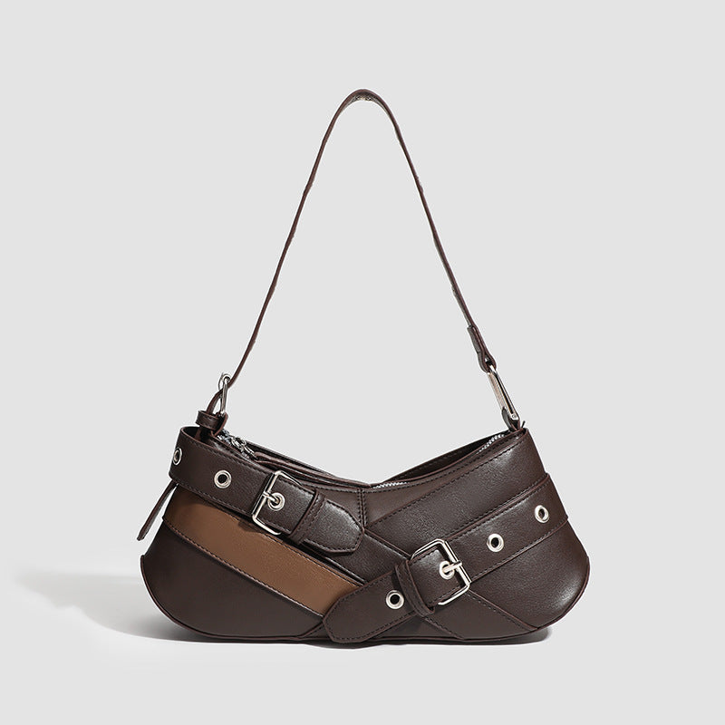 Kylie Buckle-Strap Shoulder Bag