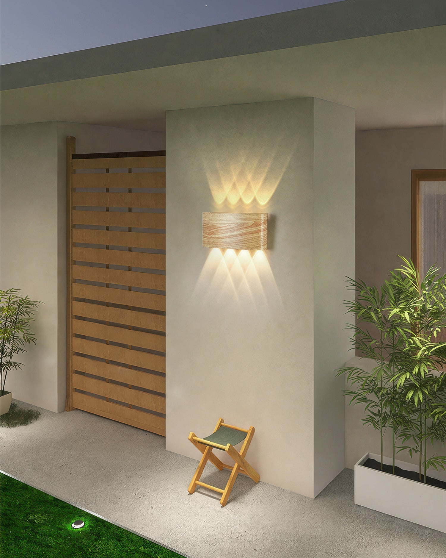 Aplique LED con veta de madera Lumina