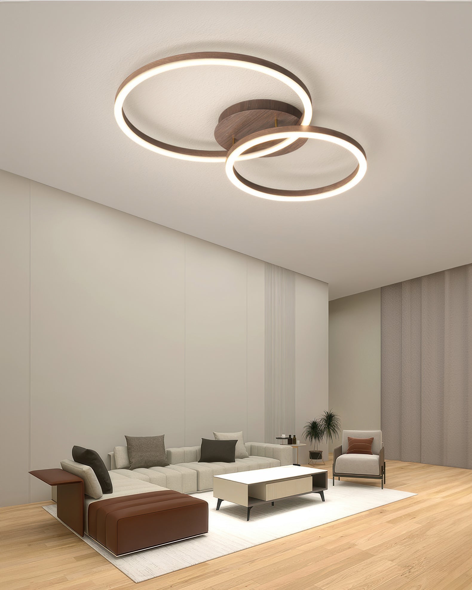 Elegante lampada da soffitto ad anello