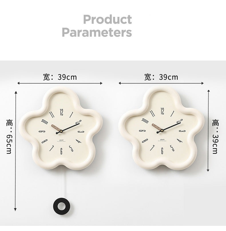 3D bloemen slingerklok – stille beweging, milieuvriendelijk, perfect voor slaapkamerdecoratie