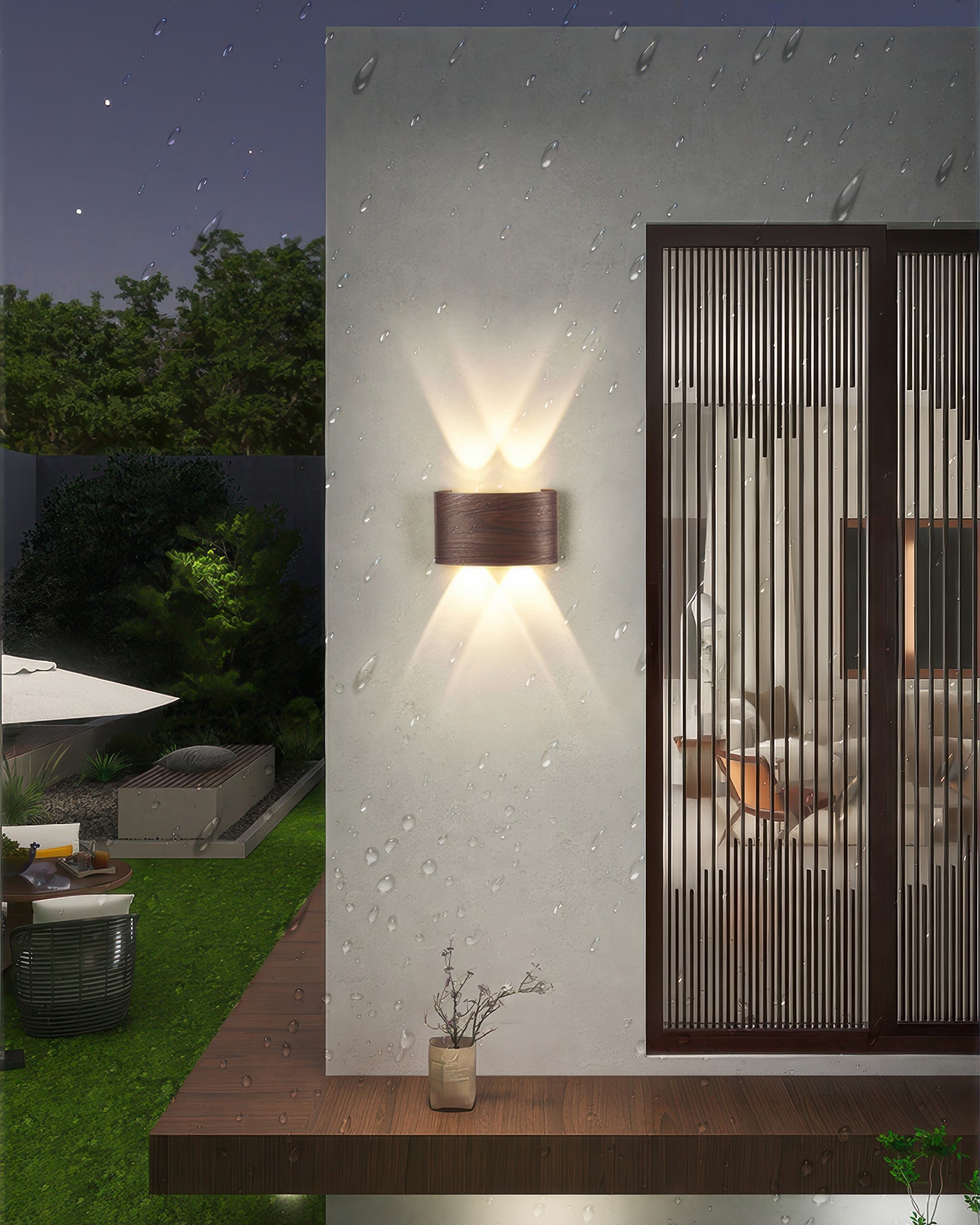 Lumina Woodgrain LED-wandlamp