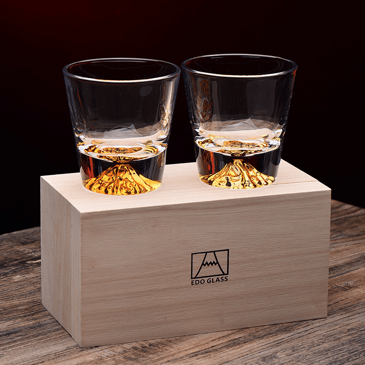 Japanese Mount Fuji Whisky Glass Sets