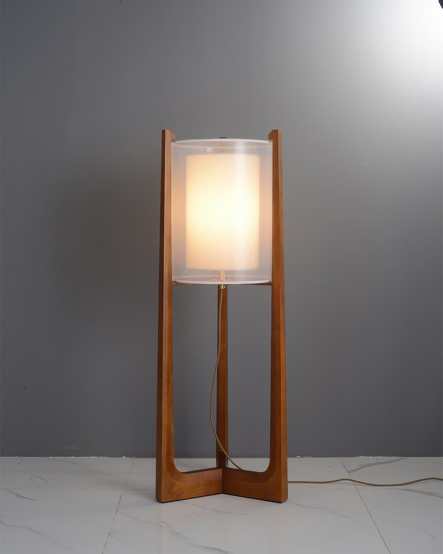 Minimalist Walnut Harmony Floor Lamp