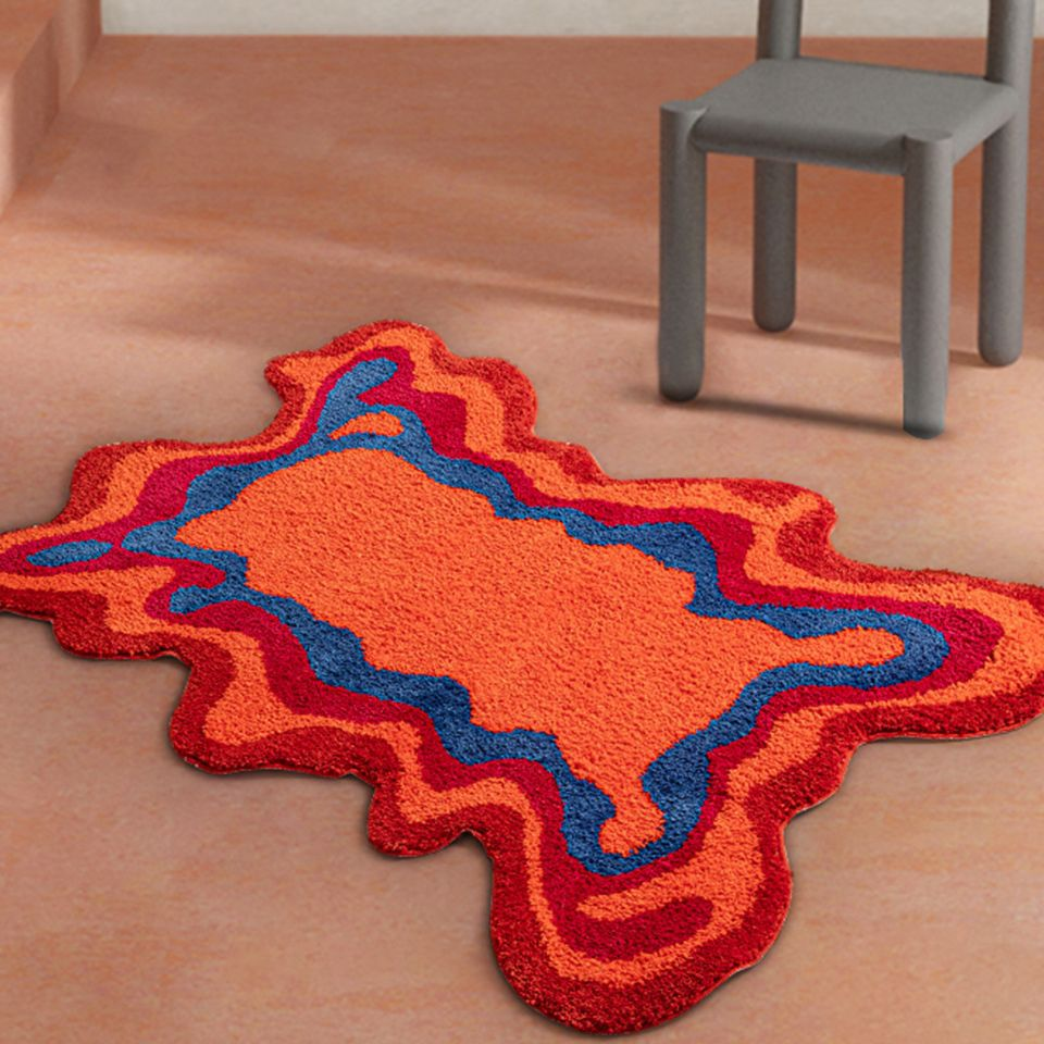 Abstract Blob Tufted Accent Rug