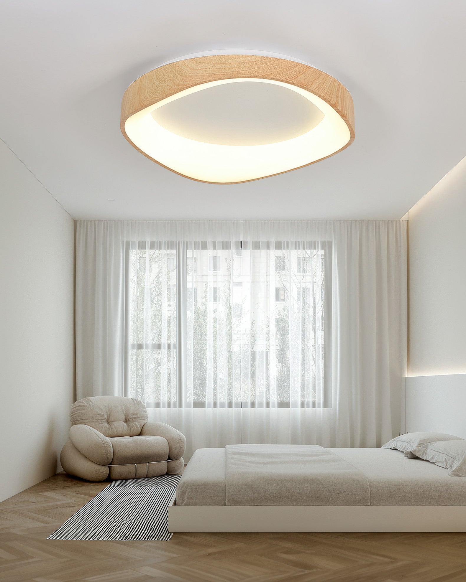 Nordic Artistic Wood Grain Ceiling Light