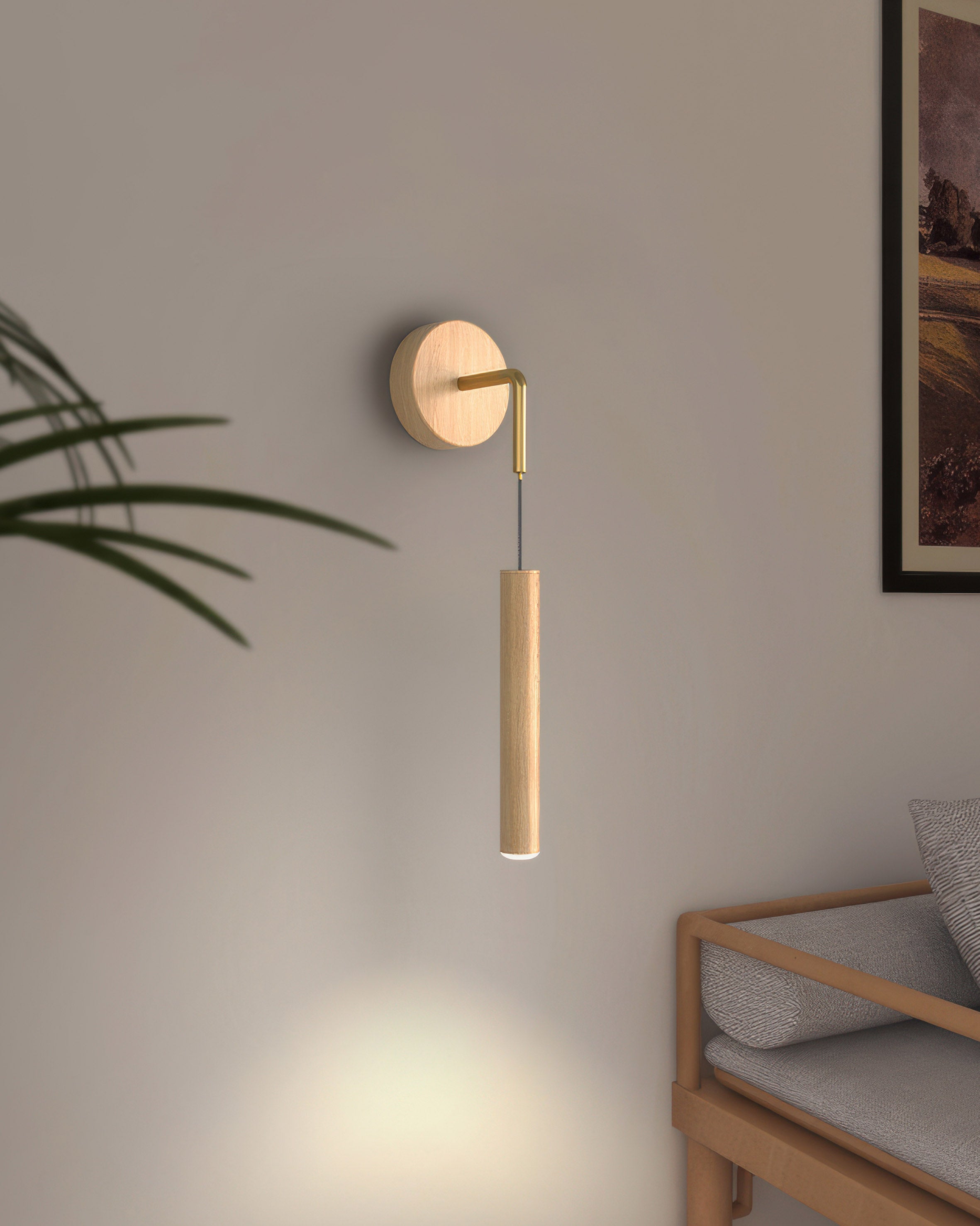 Lampe montée sur applique murale LED à cylindre moderne