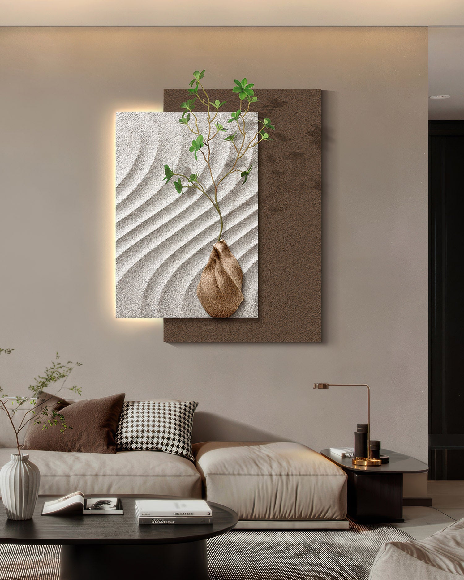 Sophisticated Minimalist Texture Wall Art Canvas