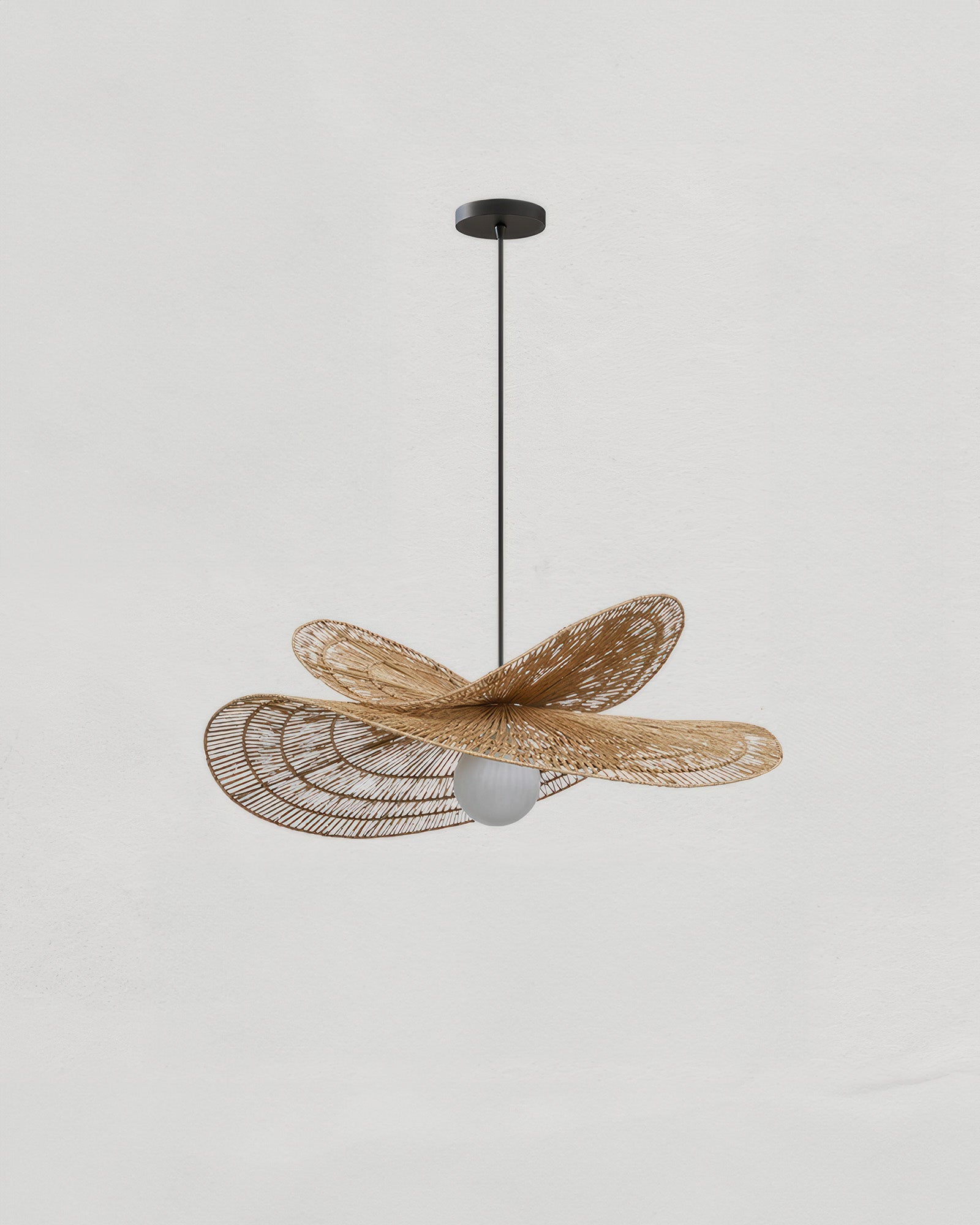 Lustre en rotin Wabi-Sabi d'artisanat japonais