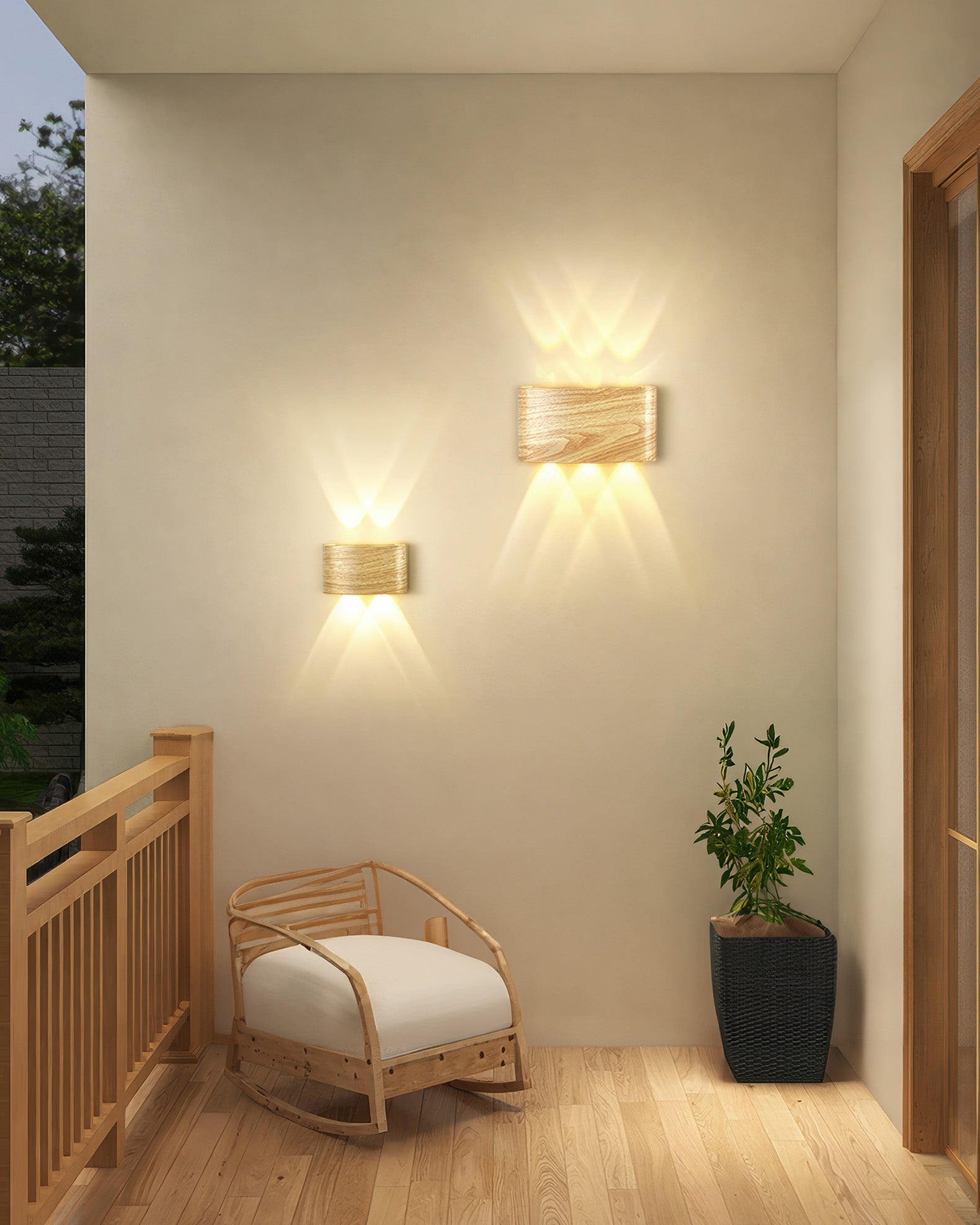 Lumina Woodgrain LED-wandlamp