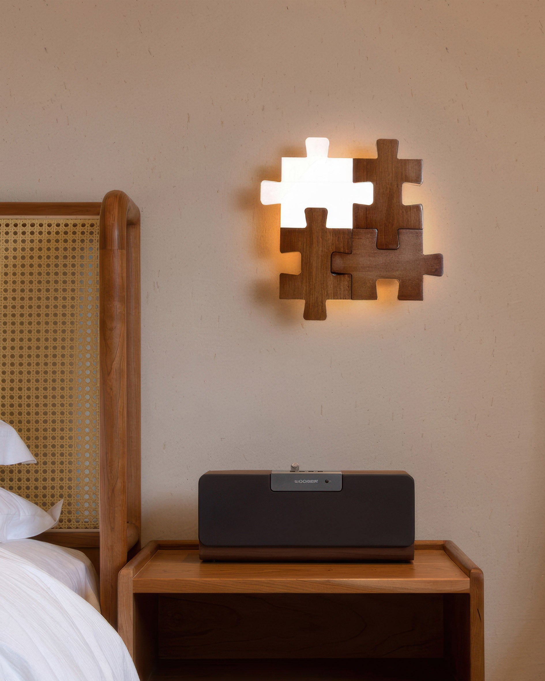 Nordic Wood Puzzles Light LED Wall Sconce Lamp