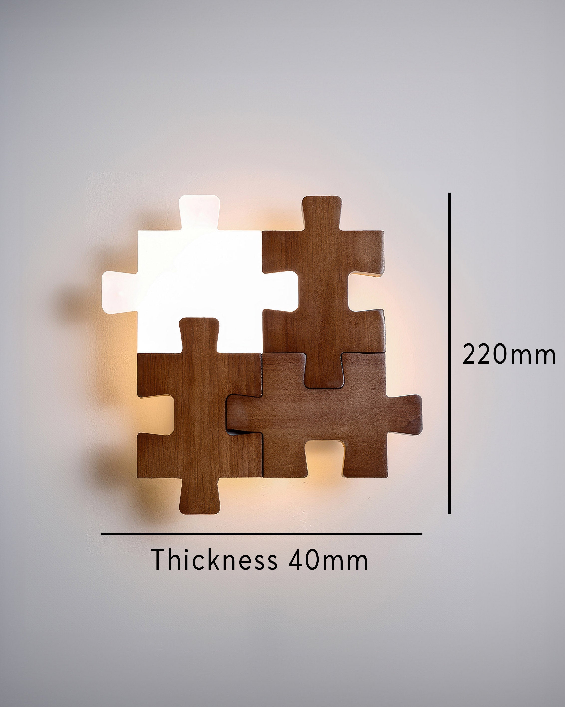 Nordic Wood Puzzles Light LED Wall Sconce Lamp