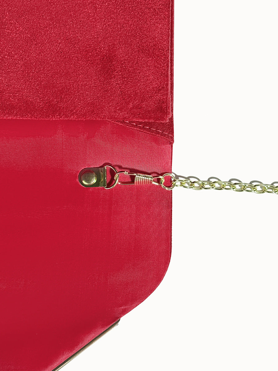 Segreto Suede-style Velvet Envelope Clutch Bag