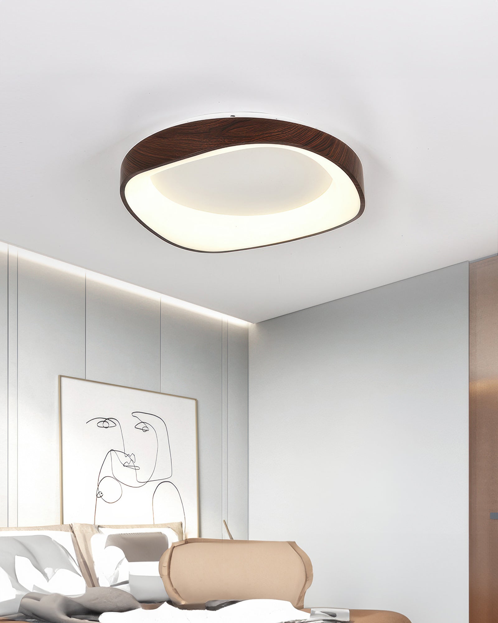 Nordic Artistic Wood Grain Ceiling Light