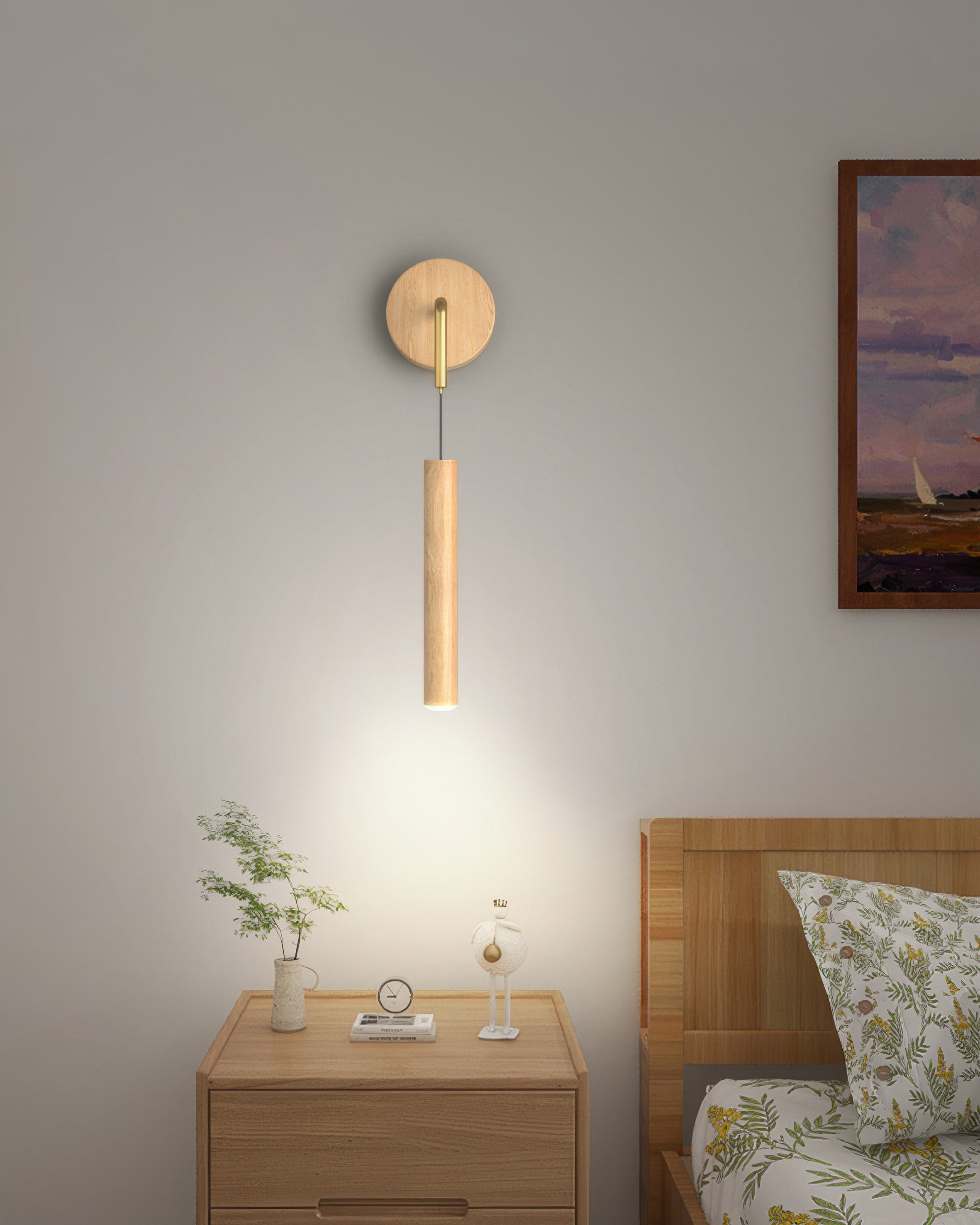 Lampe montée sur applique murale LED à cylindre moderne