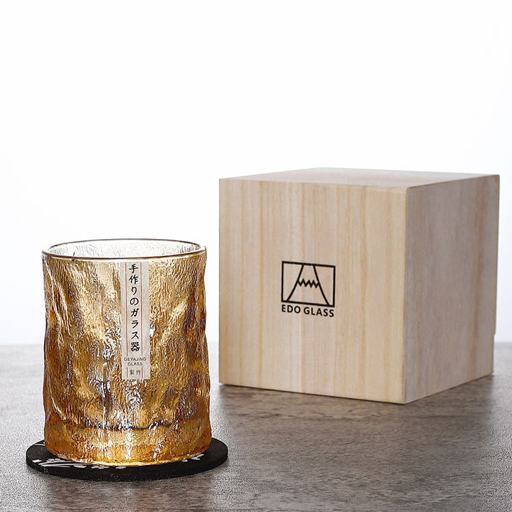 Japanese Edo Kiriko Glacier Whisky Glasses