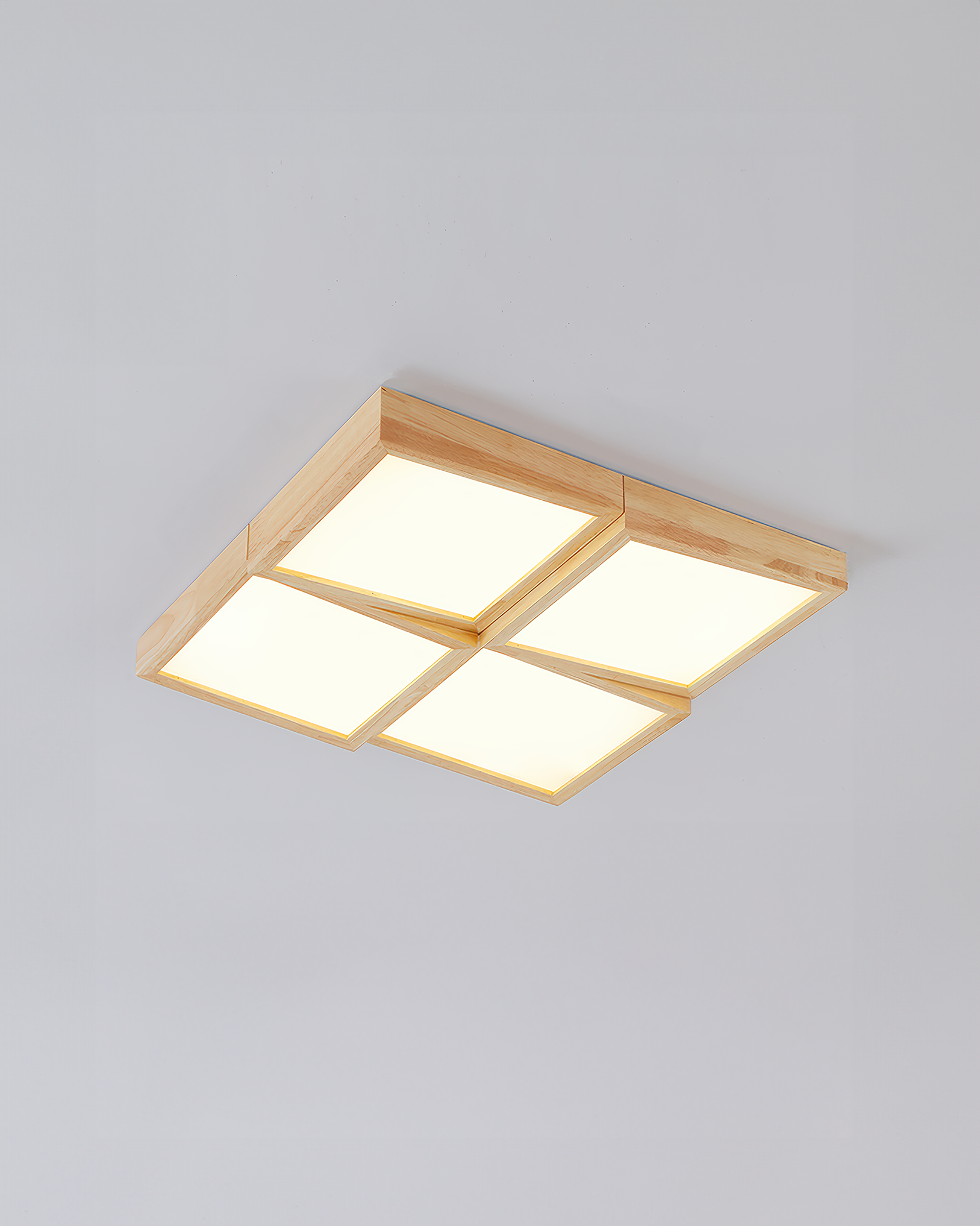 Walnut Modernist Ceiling Lamp