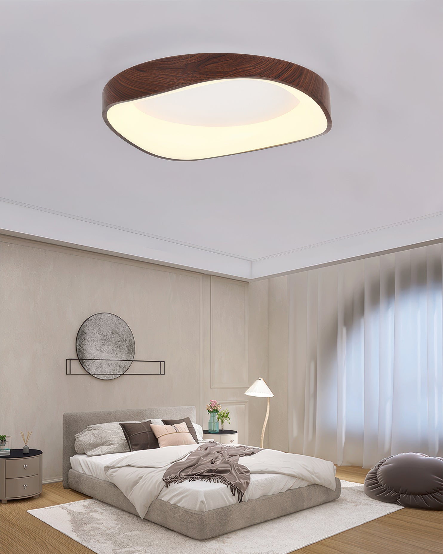 Nordic Artistic Wood Grain Ceiling Light