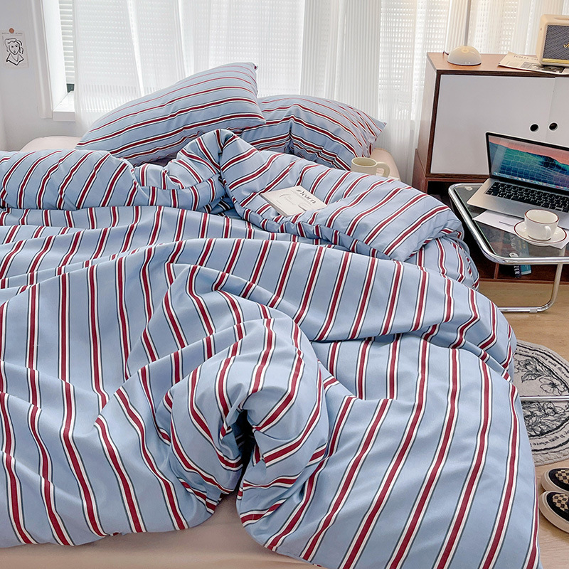 Minimalist Striped Sage Bedding Set