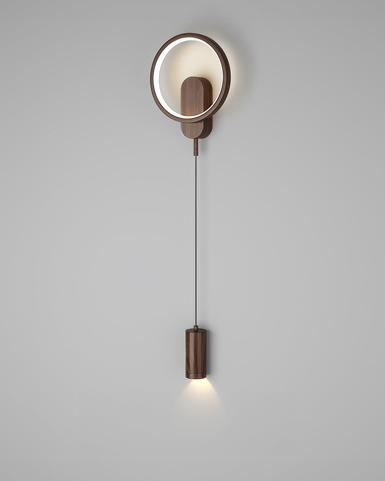 Nordic Wood Grain Elegant Vegglampe