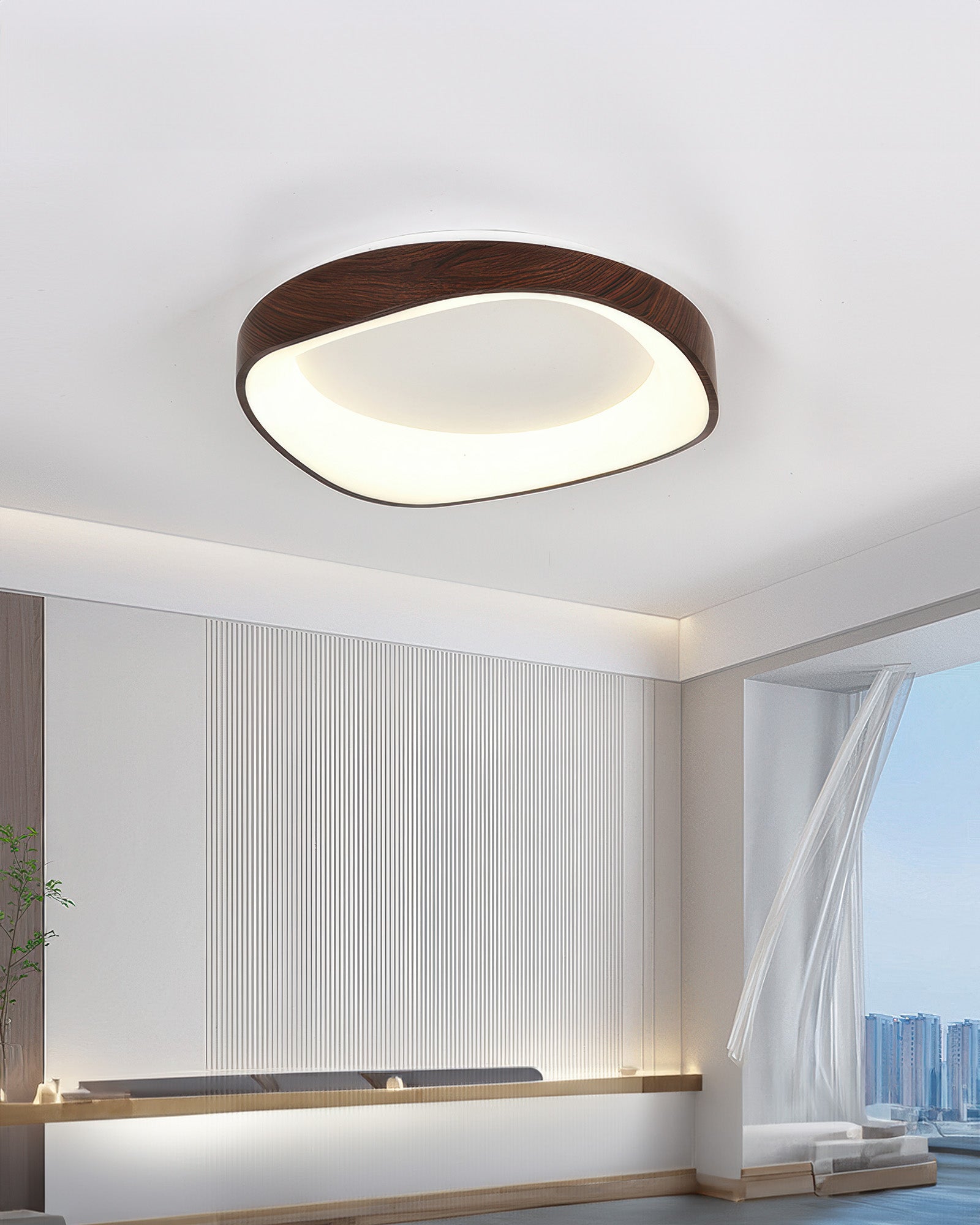 Nordic Artistic Wood Grain Ceiling Light