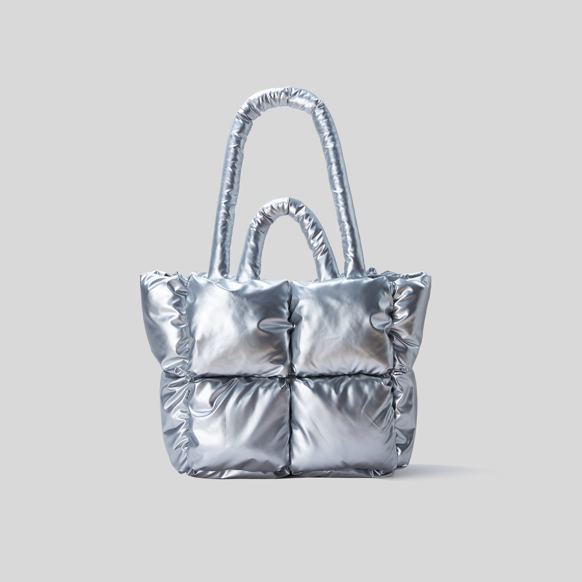 Glossy Puffer Shoulder Bag